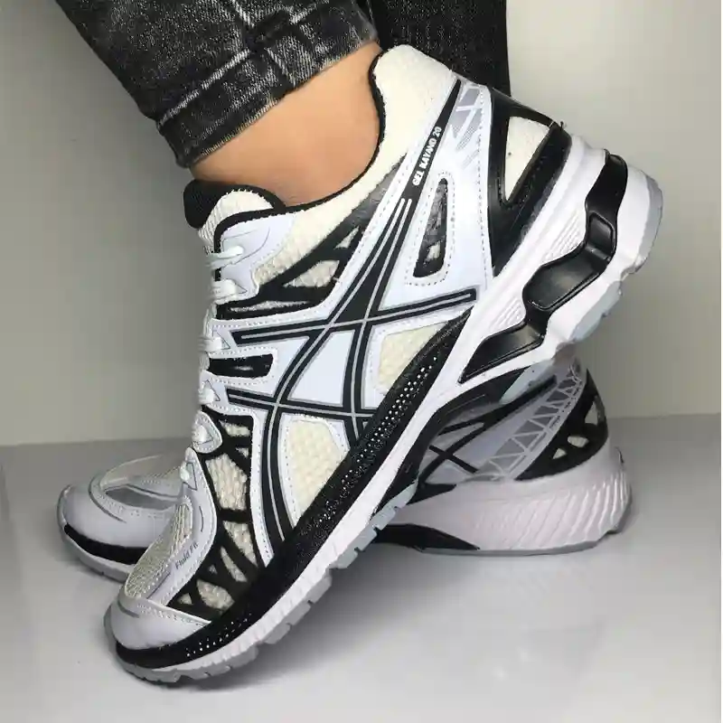 کتونی ورزشی پیاده روی مدل اسیکس kayano 20 سفید مشکی کد 114