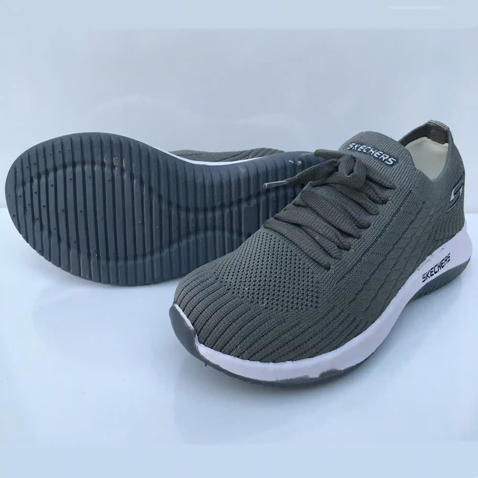 کفش روزمره اسکیچرز skechers طوسی تیره کد 129